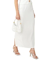 Capri Linen-Cotton Maxi Skirt