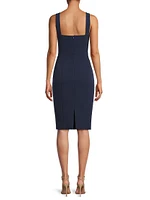 BH Ivonna Bi-Stretch Cady Sheath Dress