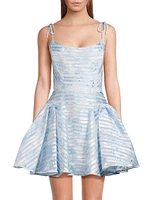 Rosana Jacquard Organza Minidress