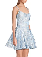 Rosana Jacquard Organza Minidress