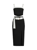 Katriona Belted 2-Piece Skirt Set