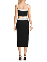 Katriona Belted 2-Piece Skirt Set