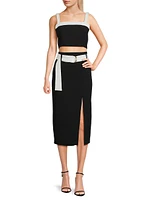 Katriona Belted 2-Piece Skirt Set