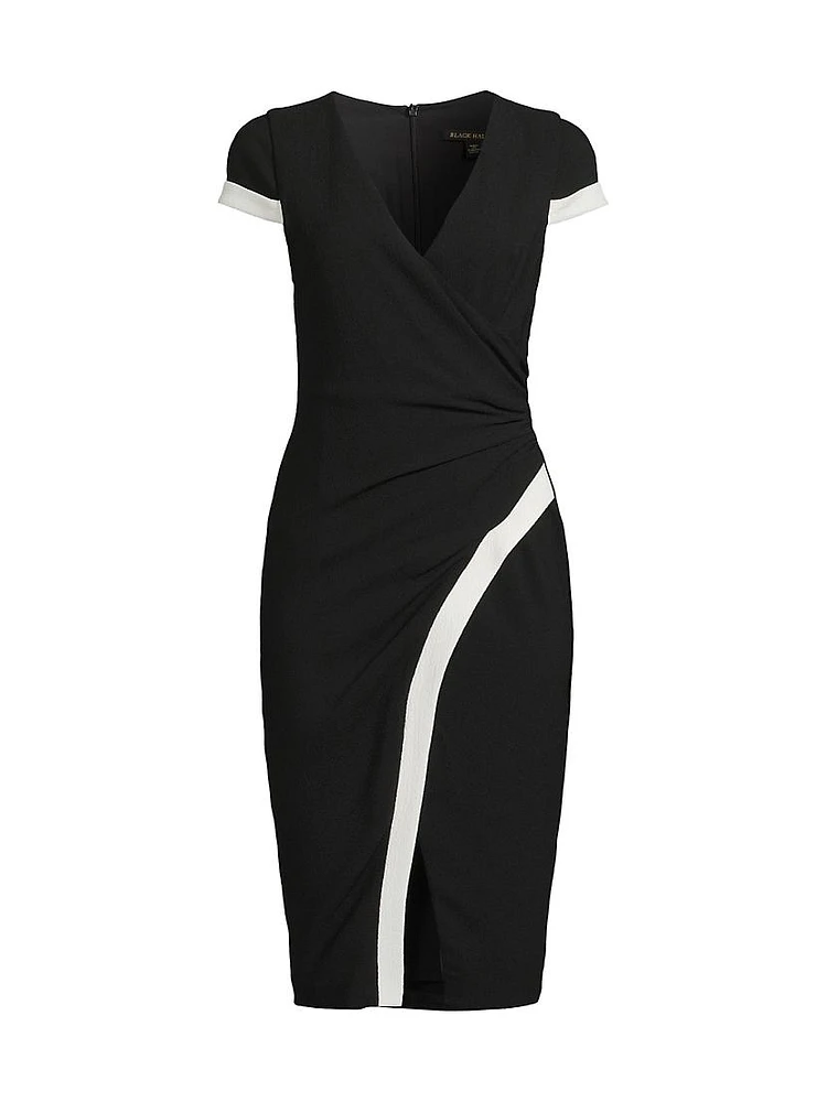 BH Reynoso Stretch Crepe Sheath Dress