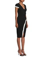 BH Reynoso Stretch Crepe Sheath Dress