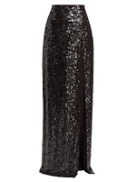 Sequined Floor-Length Skirt