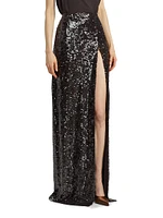 Sequined Floor-Length Skirt