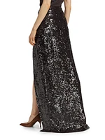 Sequined Floor-Length Skirt