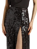 Sequined Floor-Length Skirt