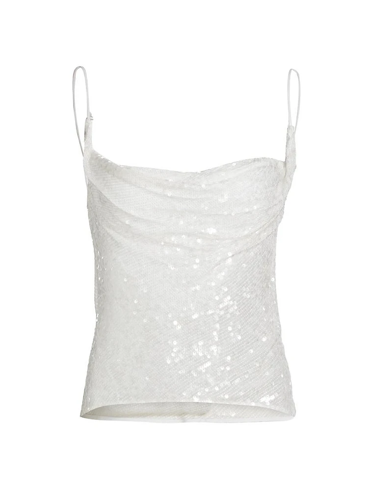 Sequined Tie-Back Tank