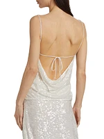 Sequined Tie-Back Tank