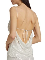 Sequined Tie-Back Tank