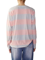 Wide Stripe Cotton T-Shirt