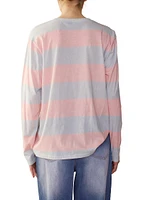 Wide Stripe Cotton T-Shirt