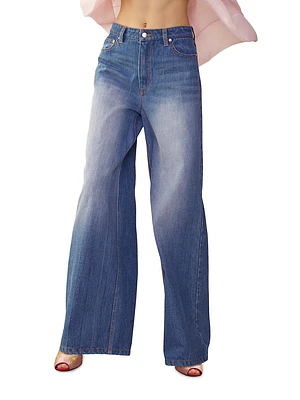 High-Waisted Wide-Leg Jeans