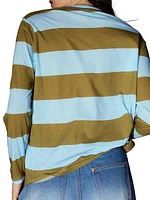 Striped Cotton Crewneck Shirt