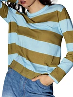 Striped Cotton Crewneck Shirt