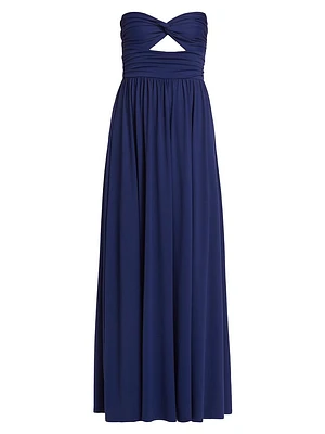 Twisted Strapless Maxi Dress