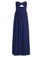 Twisted Strapless Maxi Dress