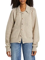 Cashmere Polo Cardigan