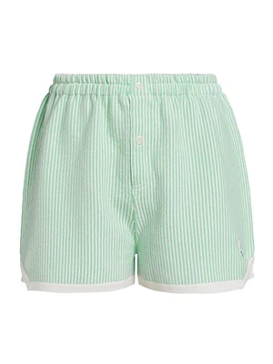 Cashmere & Cotton Striped Shorts