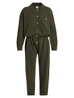 Cashmere Button-Front Jumpsuit