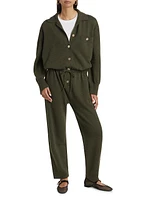 Cashmere Button-Front Jumpsuit