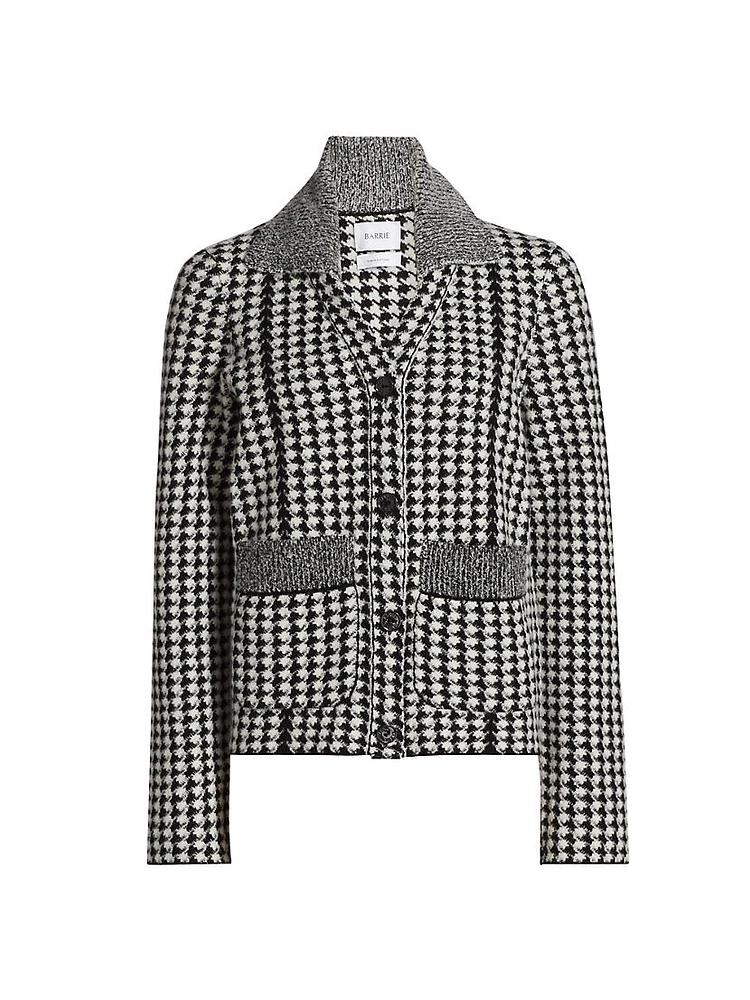 Houndstooth Cashmere-Blend Jacket