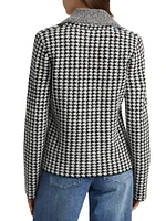 Houndstooth Cashmere-Blend Jacket