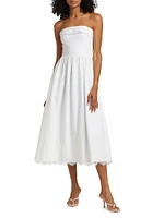 Amalia Linen-Blend Strapless Midi-Dress