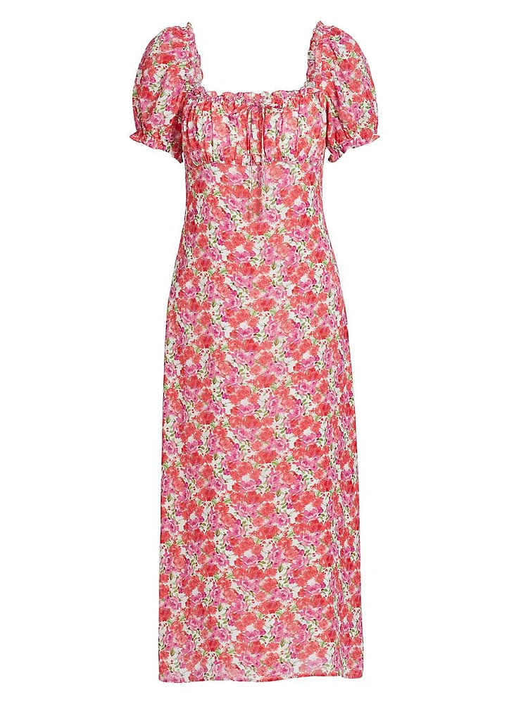 Felicity Floral Squareneck Midi-Dress