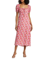 Felicity Floral Squareneck Midi-Dress