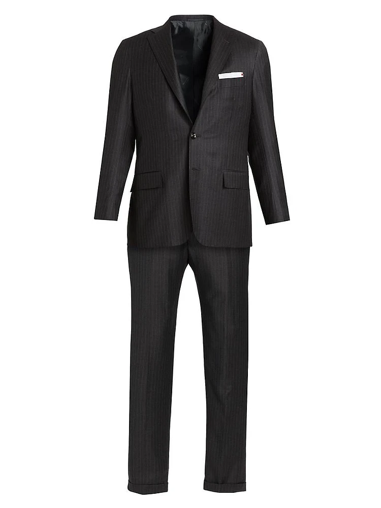 Wool Pinstriped Suit