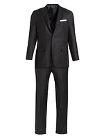 Wool Pinstriped Suit