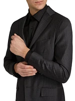 Wool Pinstriped Suit