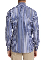 Striped Cotton Button-Front Shirt