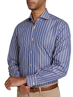 Striped Cotton Button-Front Shirt