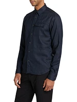 Cashmere-Blend Snap-Front Shirt