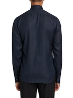 Cashmere-Blend Snap-Front Shirt