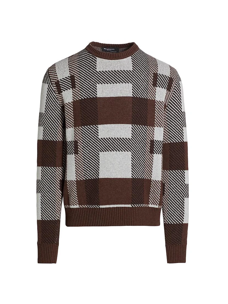 Checked Cashmere Sweater