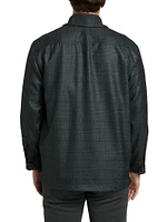 Border Plaid Cashmere Overshirt