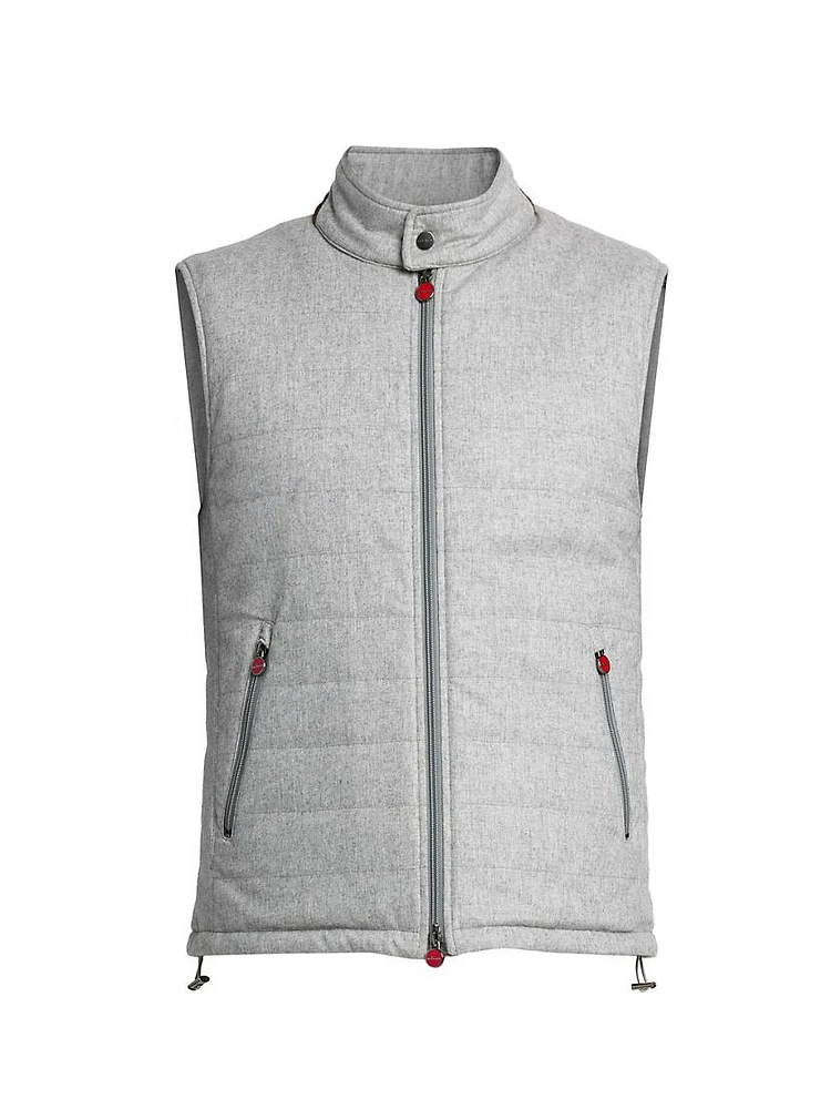 Quilted Cashmere-Blend Vest