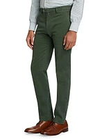 Cotton-Blend Flat-Front Pants