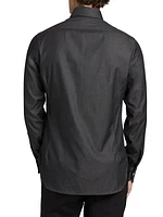 Stretch-Cotton Button-Front Shirt