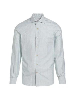 Check Cotton Button-Front Shirt