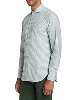 Check Cotton Button-Front Shirt