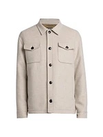 Wool-Cashmere Button-Front Jacket