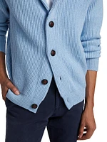 Cashmere Button-Front Cardigan