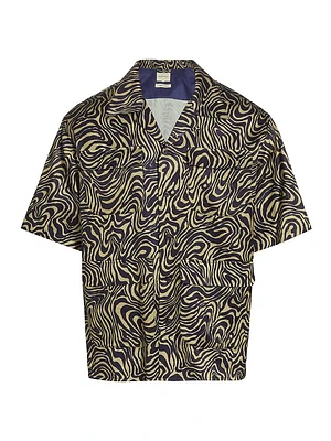 Aloha Zebra Swirl Short-Sleeve Shirt