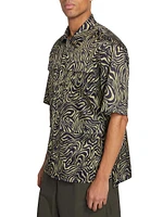 Aloha Zebra Swirl Short-Sleeve Shirt